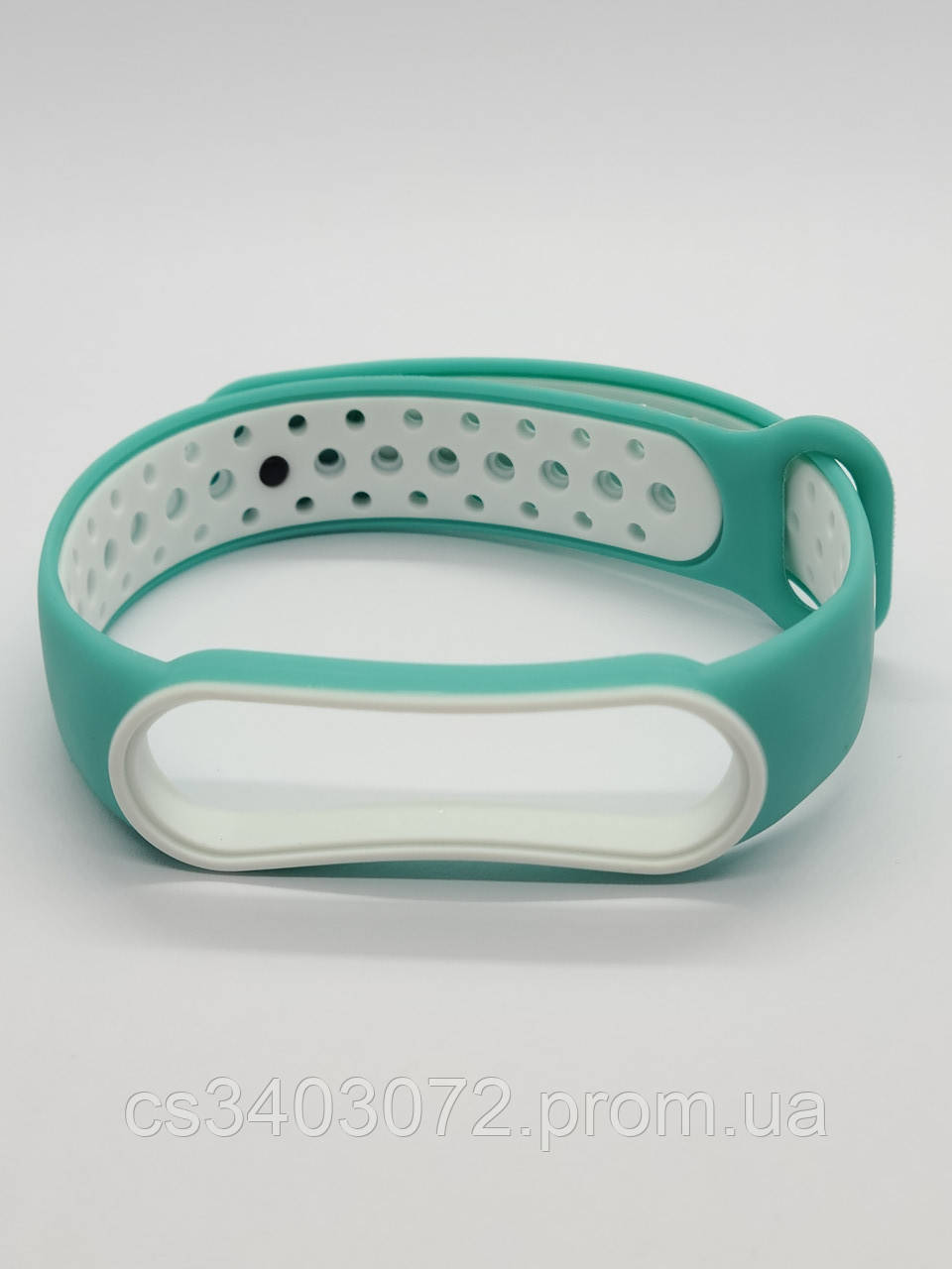 Бірюзово-білий ремінець для фітнес браслетів Xiaomi Mi Band 5