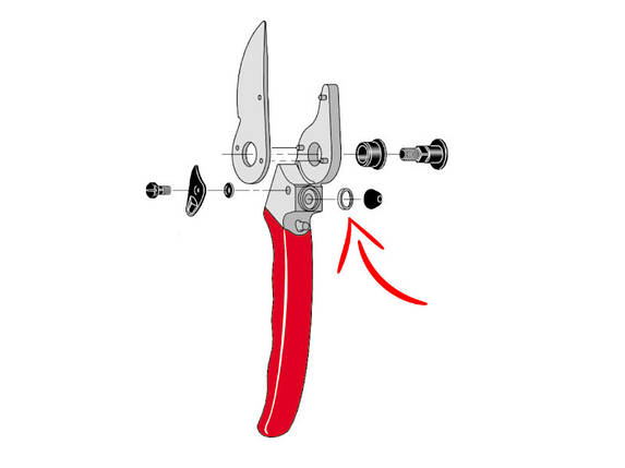 Обойма амортизатора для секаторів Felco 2, 7-17 (змінна деталь Фелко 2/19) 1 шт., фото 1
