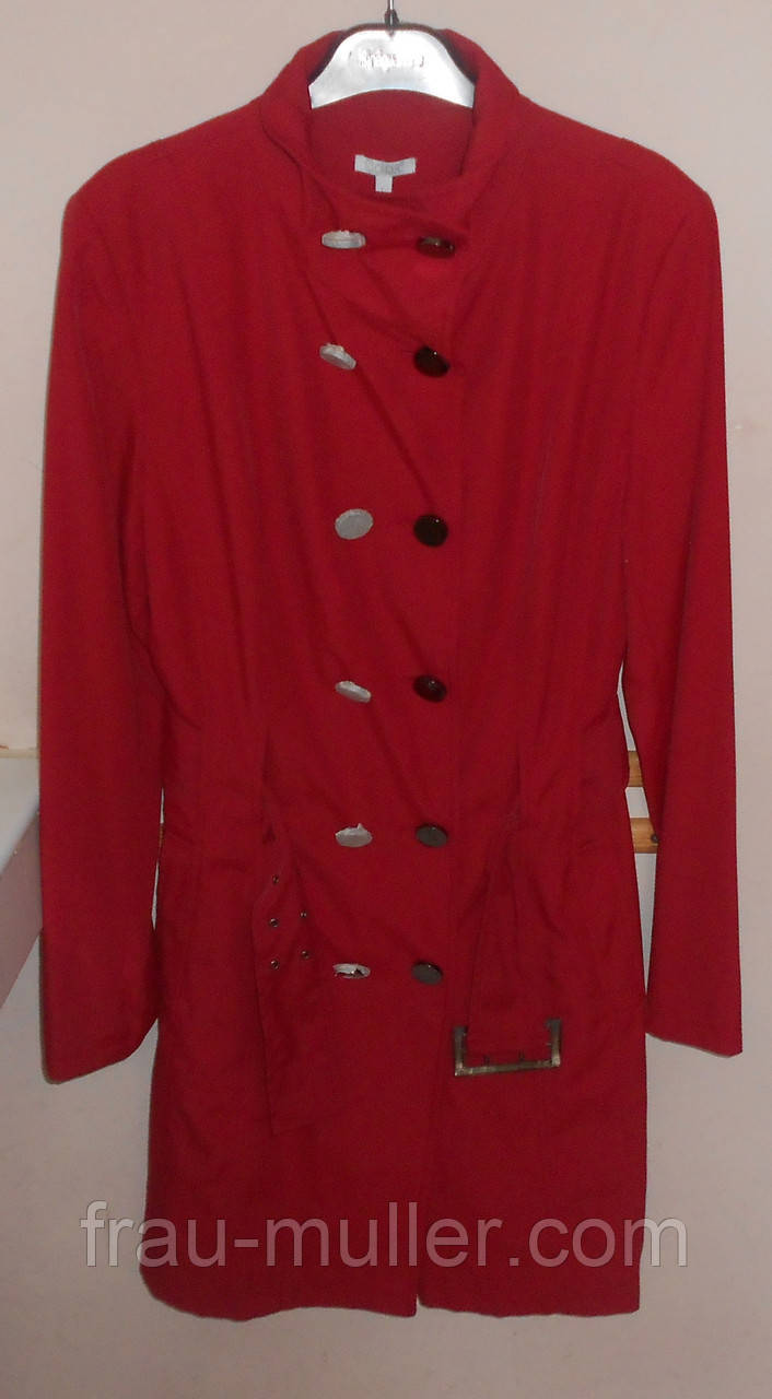 Короткий червоний плащ з металевими гудзиками Solar, фото 1