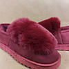 Бордові сліпони автоледі жіночі зимові міні уги теплі з хутром капці 37 р остання пара, фото 8