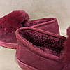 Бордові сліпони автоледі жіночі зимові міні уги теплі з хутром капці 37 р остання пара, фото 10
