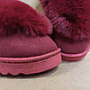 Бордові сліпони автоледі жіночі зимові міні уги теплі з хутром капці 37 р остання пара, фото 9