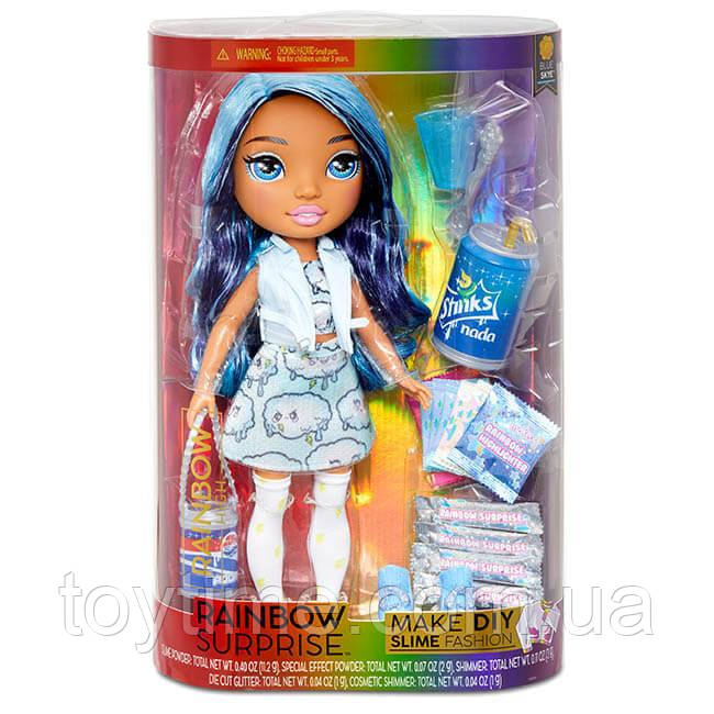 Набір Rainbow Surprise Rainbow High блакитна лялька зі слаймом/Rainbow Surprise Rainbow High — Blue Skye