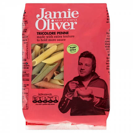 Пенне триколірні Jamie Oliver, 500 г, фото 1
