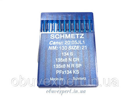 Голка для шкіри Schmetz PFx134 S 130/21, з ріжучим вістрям,1 голка, фото 2