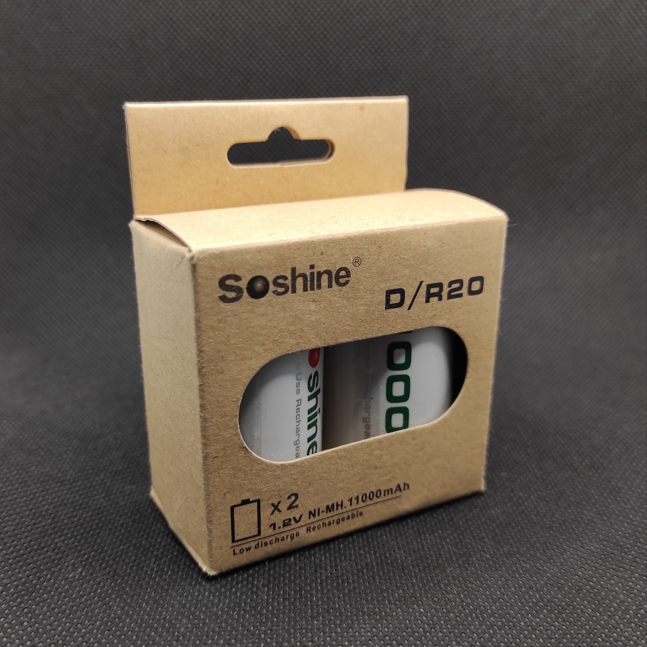 Акумулятор Soshine R20 1,2 v 11000mAh Ni-Mh (2шт.)
