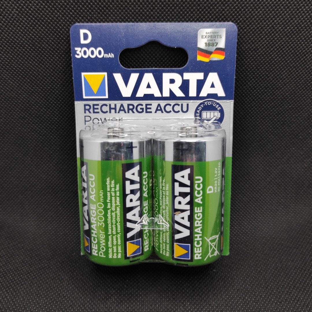 Акумулятор Varta R20 1,2 v 3000mAh Ni-Mh (2шт.)