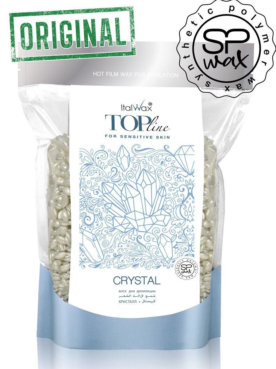 Italwax Віск плівковий в гранулах для депіляції TOP Formula Кристал CRYSTAL, 750 гр + шпателі