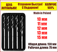 Набір свердел по металу 1-10 мм (через 0,5 мм) HSS, 19 шт MTX 72388