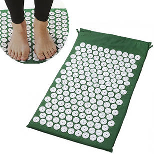 Ортопедичний масажний килимок Acupressure Mat Зелений