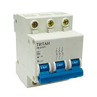 Автоматичний вимикач ТИТАН 3P 25A 6кА 230/400В тип С