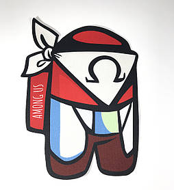 Нашивка Among Us Червоний / Red 42х55 мм