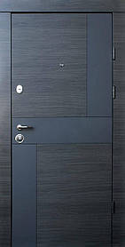 Вхідні двері Qdoors Преміум Стиль-М венге сірий горизонт АРТ/біле дерево (короб 2 кольори)