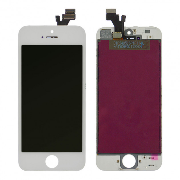 Дисплей Apple iPhone 5 з сенсорним склом (Білий) Tianma