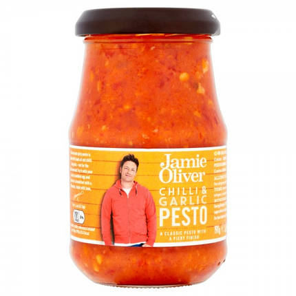 Песто червоне з чилі та часником Jamie Oliver, 190 г, фото 1