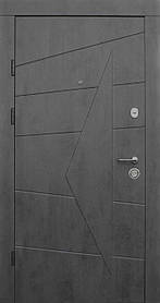 Вхідні двері Qdoors Преміум Акцент бетон темний/бетон сірий