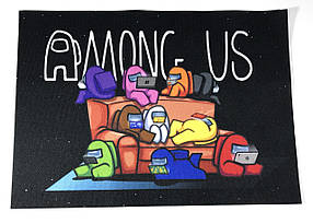 Нашивка Among Us Червоний / Red 42х55 мм