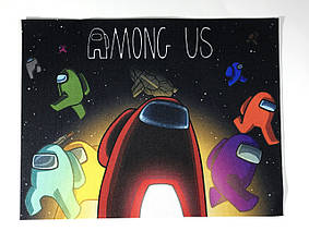 Нашивка Among Us Червоний / Red 42х55 мм