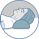 Ортопедична подушка під шию під ноги 40*18*10 см напіввалик з ефектом пам'яті (ОП-10) J2510 Олві,Україна, фото 5