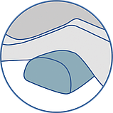 Ортопедична подушка під шию під ноги 40*18*10 см напіввалик з ефектом пам'яті (ОП-10) J2510 Олві,Україна, фото 6