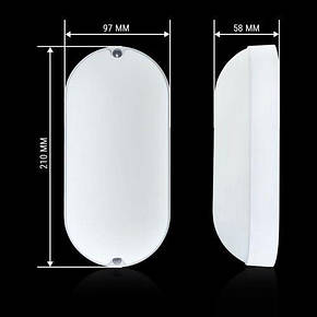 ЖКГ світильник світлодіодний Biom 18W 6000К IP65, овал (MPL-О18-6), фото 3