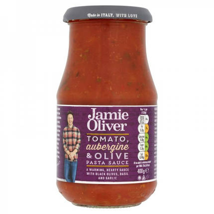 Томатний соус з баклажанами та оливками Jamie Oliver, 400 г, фото 1