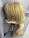 Перука каре з термоволокна 2736 з косою щелепою блонд пшеничний, фото 2