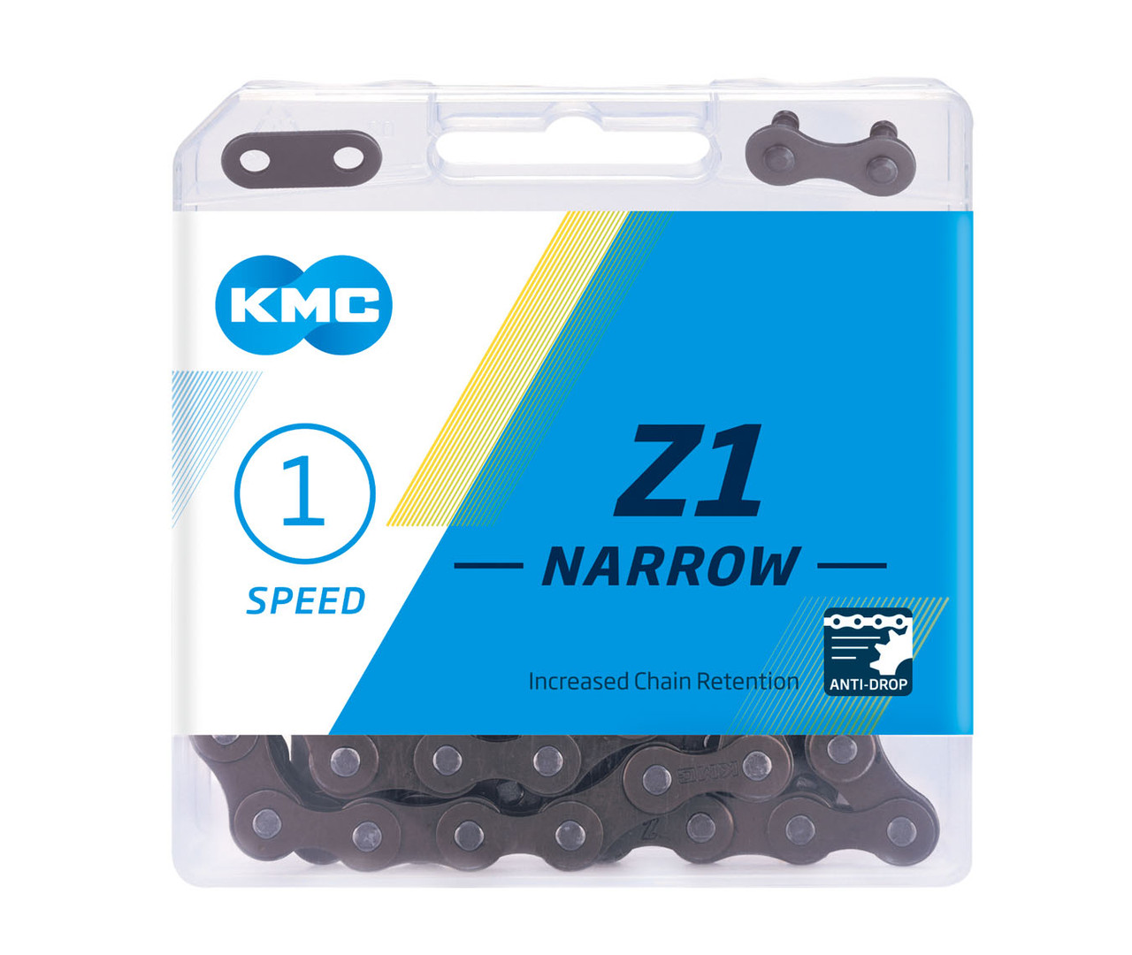 Ланцюг велосипедна KMC Z1 Narrow з замком, 112 ланок, 1 зірка