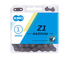 Ланцюг велосипедна KMC Z1 Narrow з замком, 112 ланок, 1 зірка