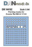 Маска для моделі літака Ту-154.1/144 DANMODELS 144102