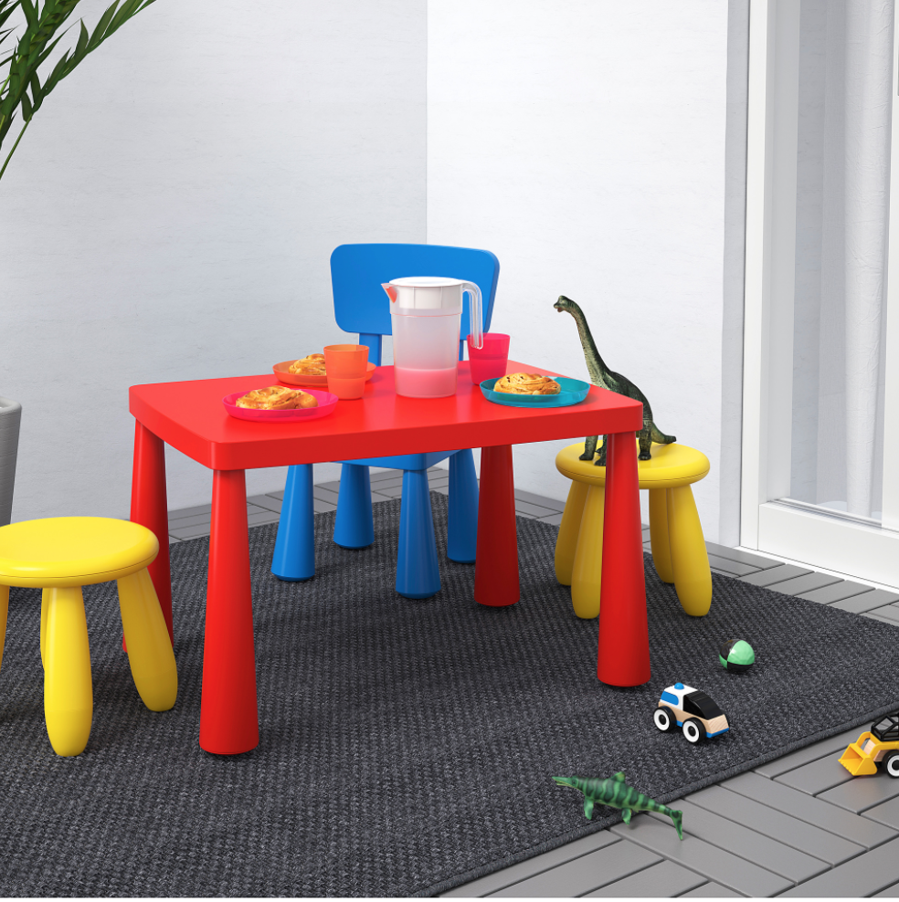 Комплект (стіл + Стільчик), Стол, Стол Детский, Стул, Mammut IKEA ...