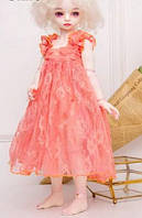 Платье для шарнирной куклы BJD 55-60 см, 1/3 кораловое