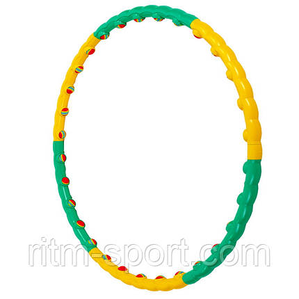 Обруч масажний розбірний Hula-Hoop Color Ball (6 секцій, вага 1,5 кг), фото 1