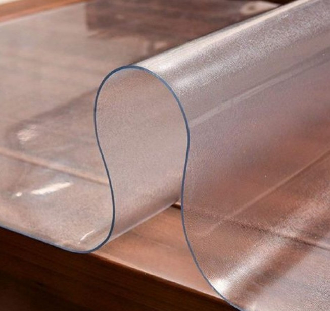 Скатертина м'яке скло для столу і меблів Soft Glass (1.1х1.4м) товщина 0.4 мм, Прозора