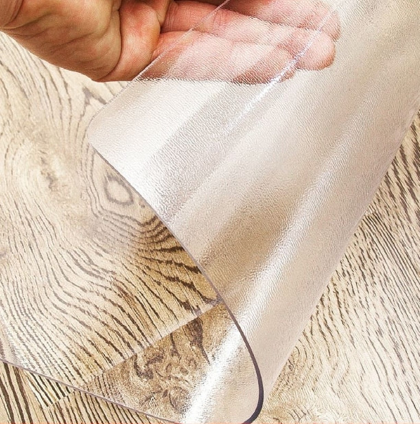 Скатертина м'яке скло для столу і меблів Soft Glass (1.1х1.4м) товщина 0.4 мм, Прозора, фото 1