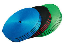 Стрічка поліпропіленова кольорова буксирувальна 40 мм 50 метрів