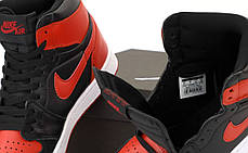 Чоловічі кросівки Nike Air Jordan. White Black Red. ТОП Репліка ААА класу., фото 3