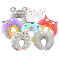 Дитяча ортопедична подушка рогаток Zoo, 44х38 см в асортименті