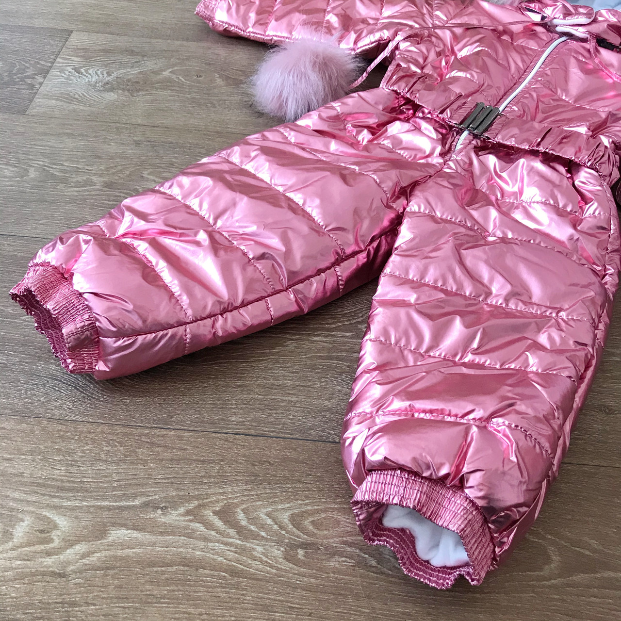 Комбинезон детский зимний, розовый металлик, размер 92-98 - фото 4 - id-p1318929143