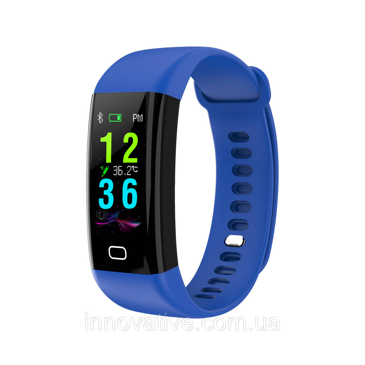Розумний фітнес-браслет Lemfo F07 Health з вимірюванням температури (Синій)