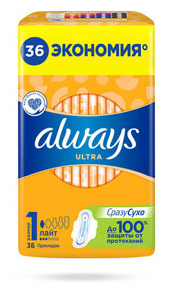 Гигиенические прокладки Always Ultra Light (Размер 1) 36 шт, фото 2