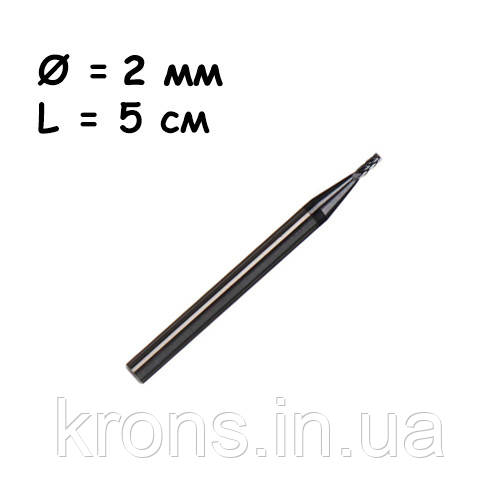 Фреза кінцева по металу 2х50х4мм HRC50 твердосплавне свердло MZG, фото 1