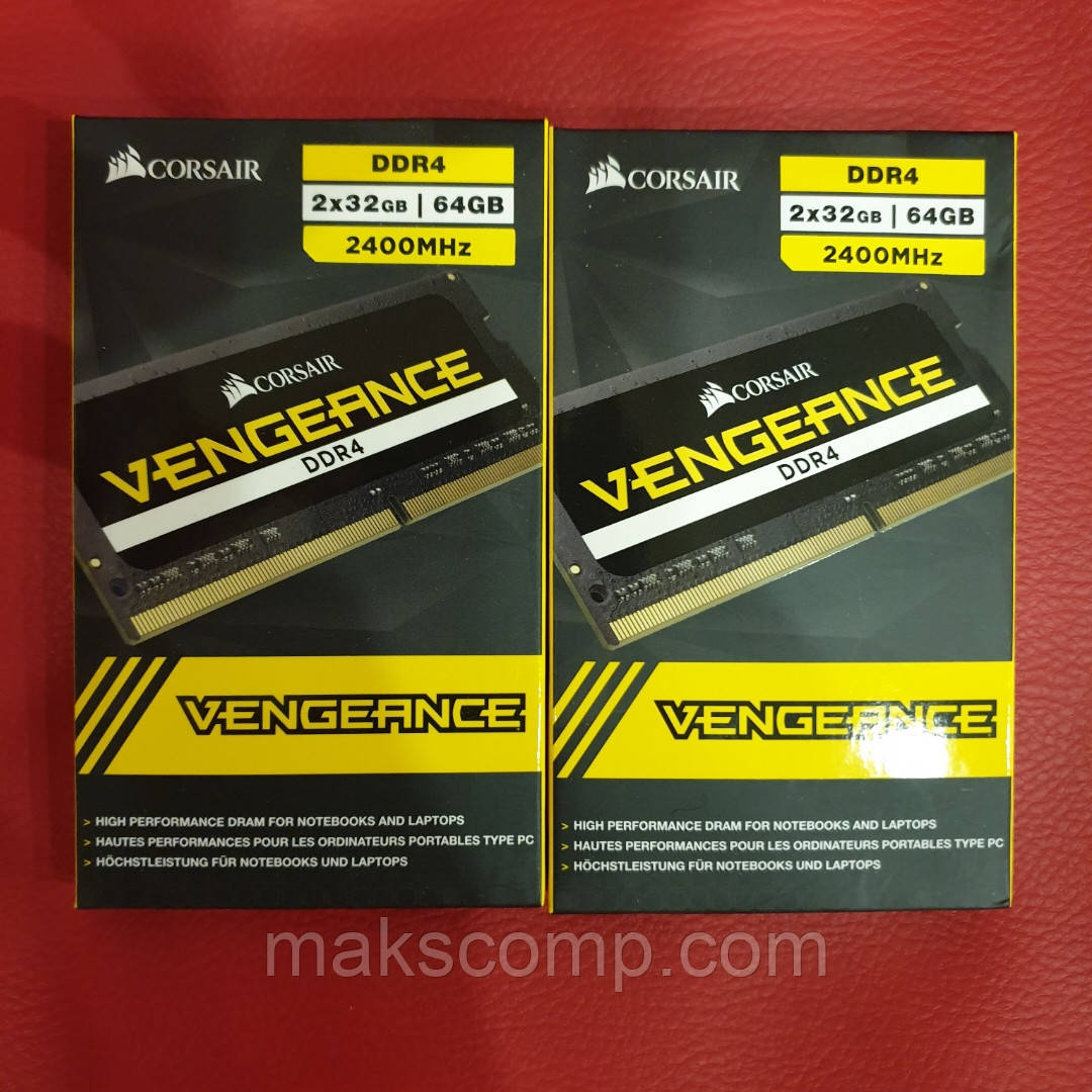 Пам'ять Corsair Vengeance 64 (2x32) Gb PC4-2400 DDR4 So Dimm