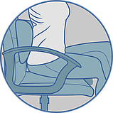 Ортопедична подушка 36х38х6.5 см під спину J2308 Олві.Україна, фото 5