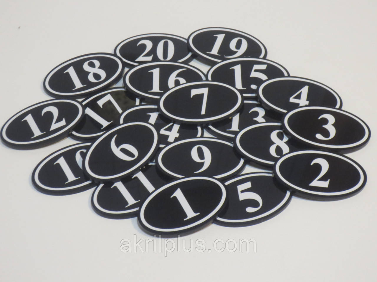 Номерки на двері овальні