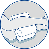 Ортопедична подушка під ноги (26×20 см, висота валиків 12 см ) J2310 Олві Україна Графітовий колір!!!!!!!, фото 5