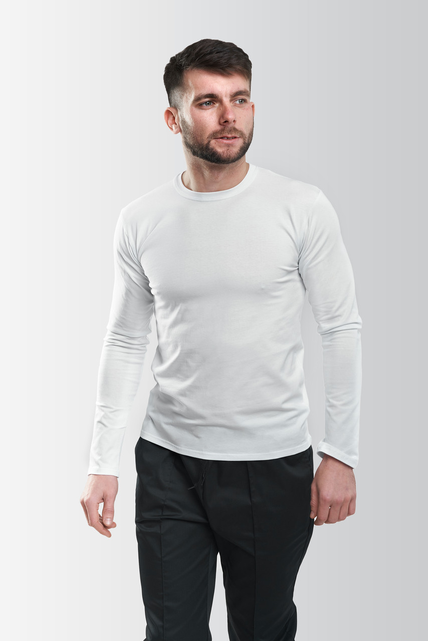 Футболка з довгим рукавом Sleeve Білий M