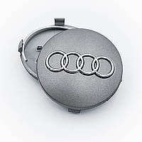 Колпачки (заглушки) в литые диски AUDI (Ауди) 60 мм Матово-Серые (4B0601170)