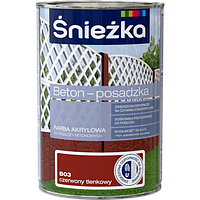 Краска для бетона акриловая Sniezka BETON-POSADZKA КРАСНЫЙ бледно В03 1л PL