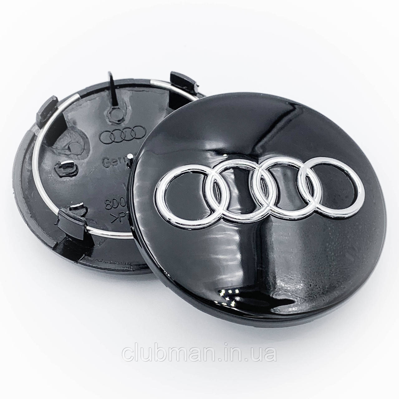 Ковпачки (заглушки) в литі диски AUDI (Ауді) 68 мм Чорні (8D0601170)